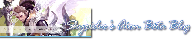 Skyrider's Aion Beta Blog