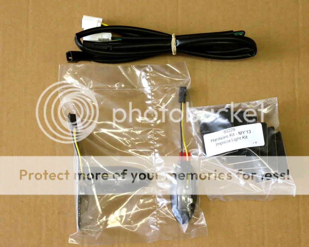 From Top - Bottom: Wire Harness,Driver side Led,Passenger side Led, Hardware kit (6 foam pads,2 nuts,2 small screws,& 2 zip ties)* Note*- I only ended up ...